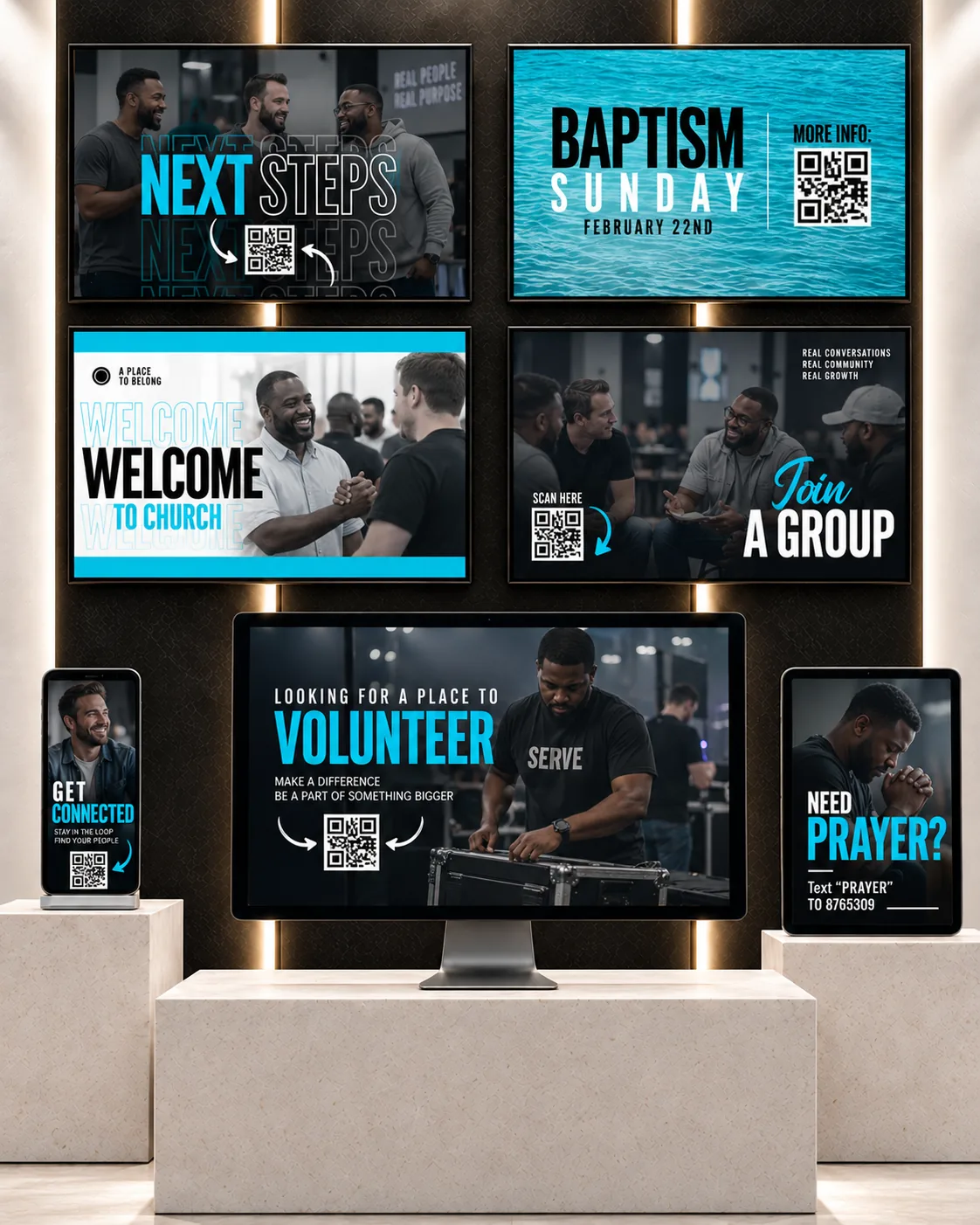 Baptism and Volunteer church slide system